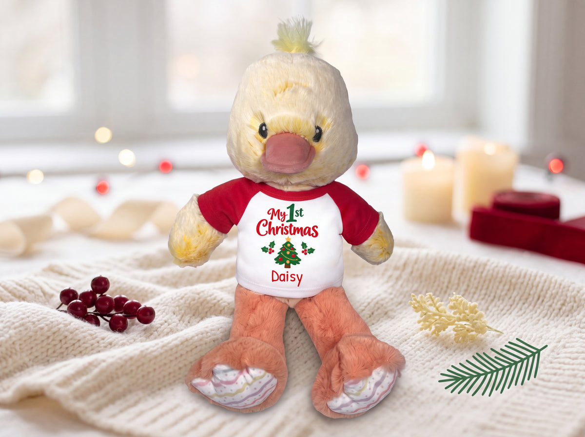 Personalized Christmas Stuffed Duck - 12 Inch Plush Dani Duck