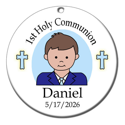 First Communion Personalized Christmas Ornament - Boy