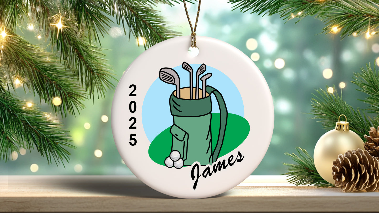 Golf Personalized Christmas Ornament