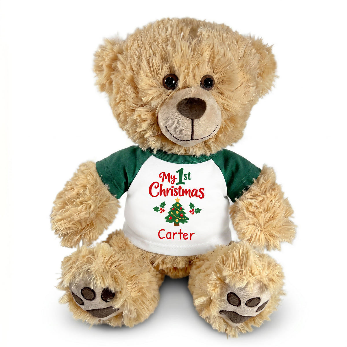 Personalized Christmas Teddy Bear - 15 Inch Honey Bear