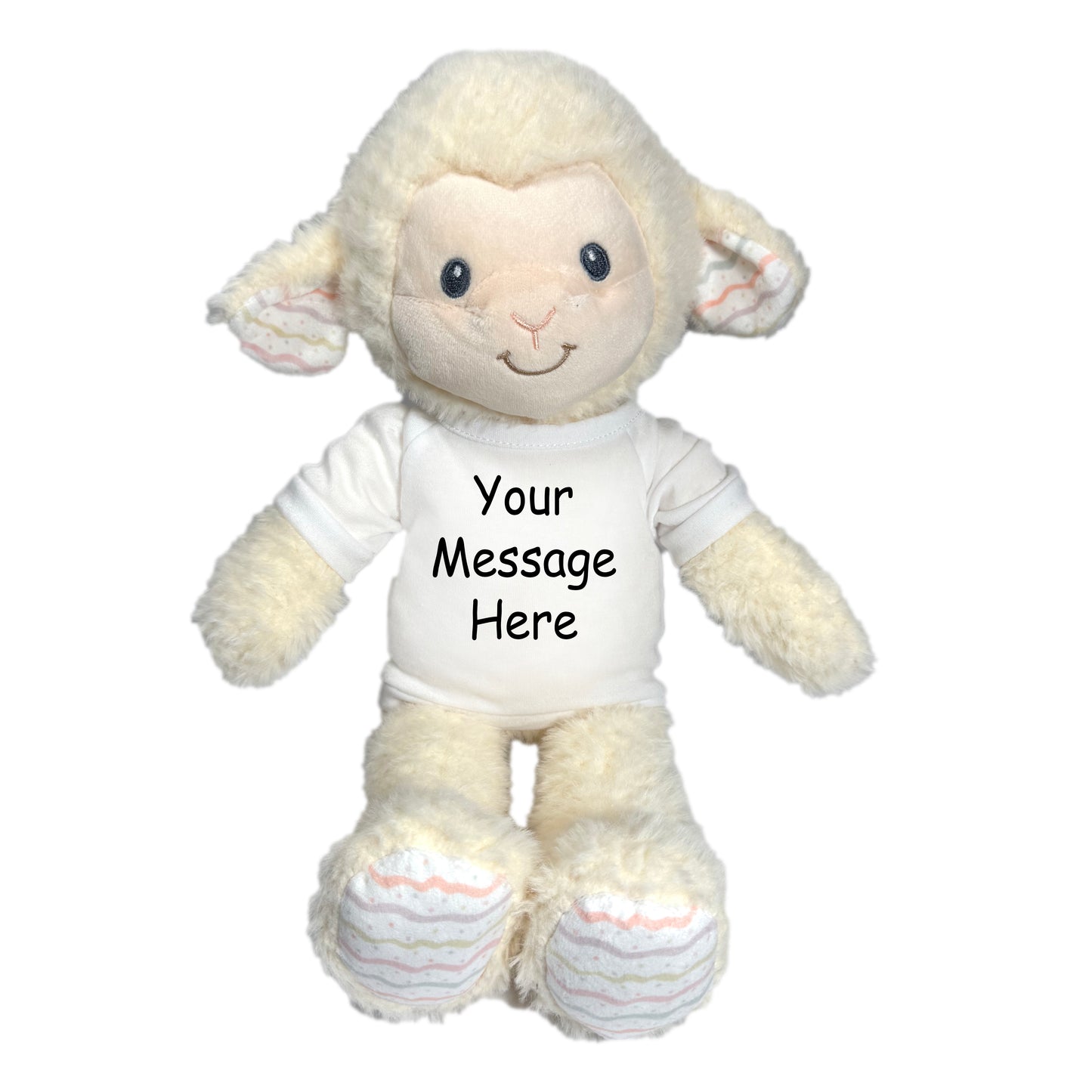 Personalized Stuffed Sheep / Lamb -  12" Lovelee Lamb, Ebba Baby Plush Collection