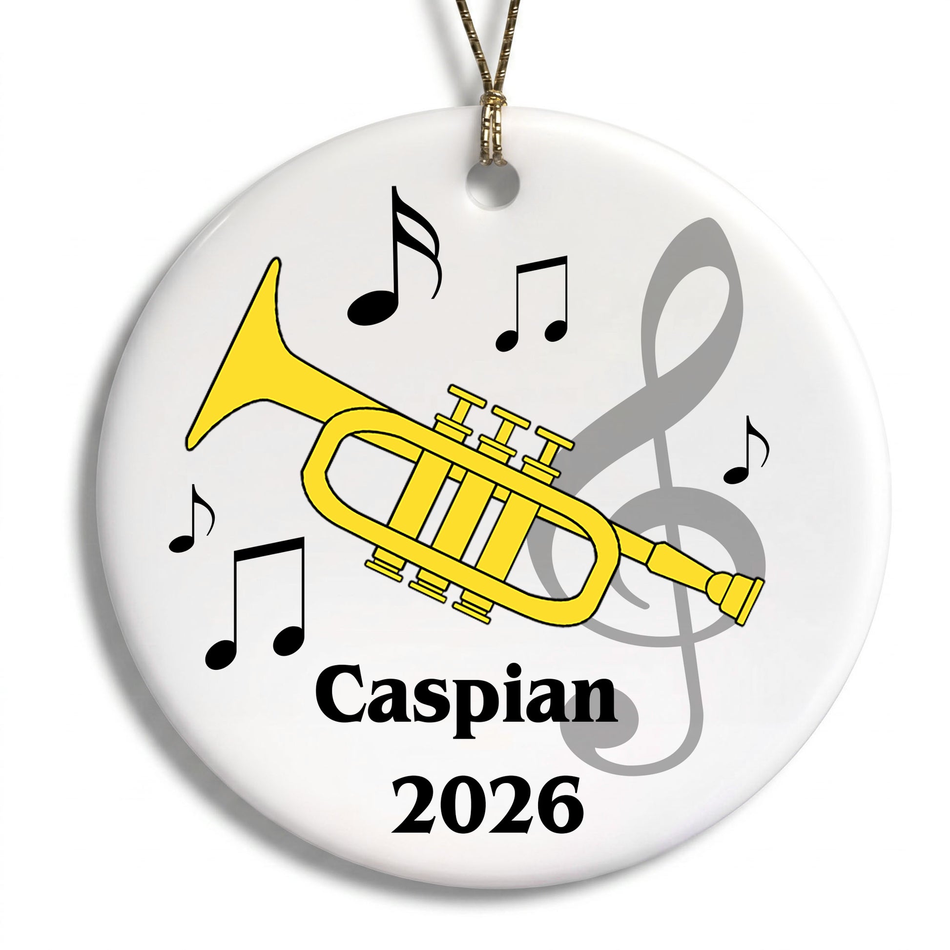 Trumpet Personalized Christmas Ornament