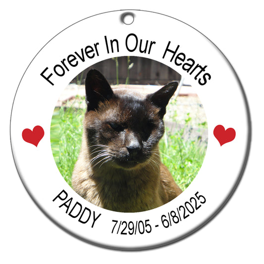 Pet Memorial Photo Personalized Christmas Ornament