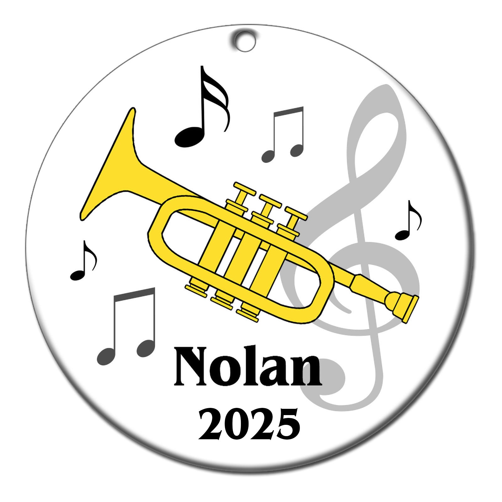 Trumpet Personalized Christmas Ornament