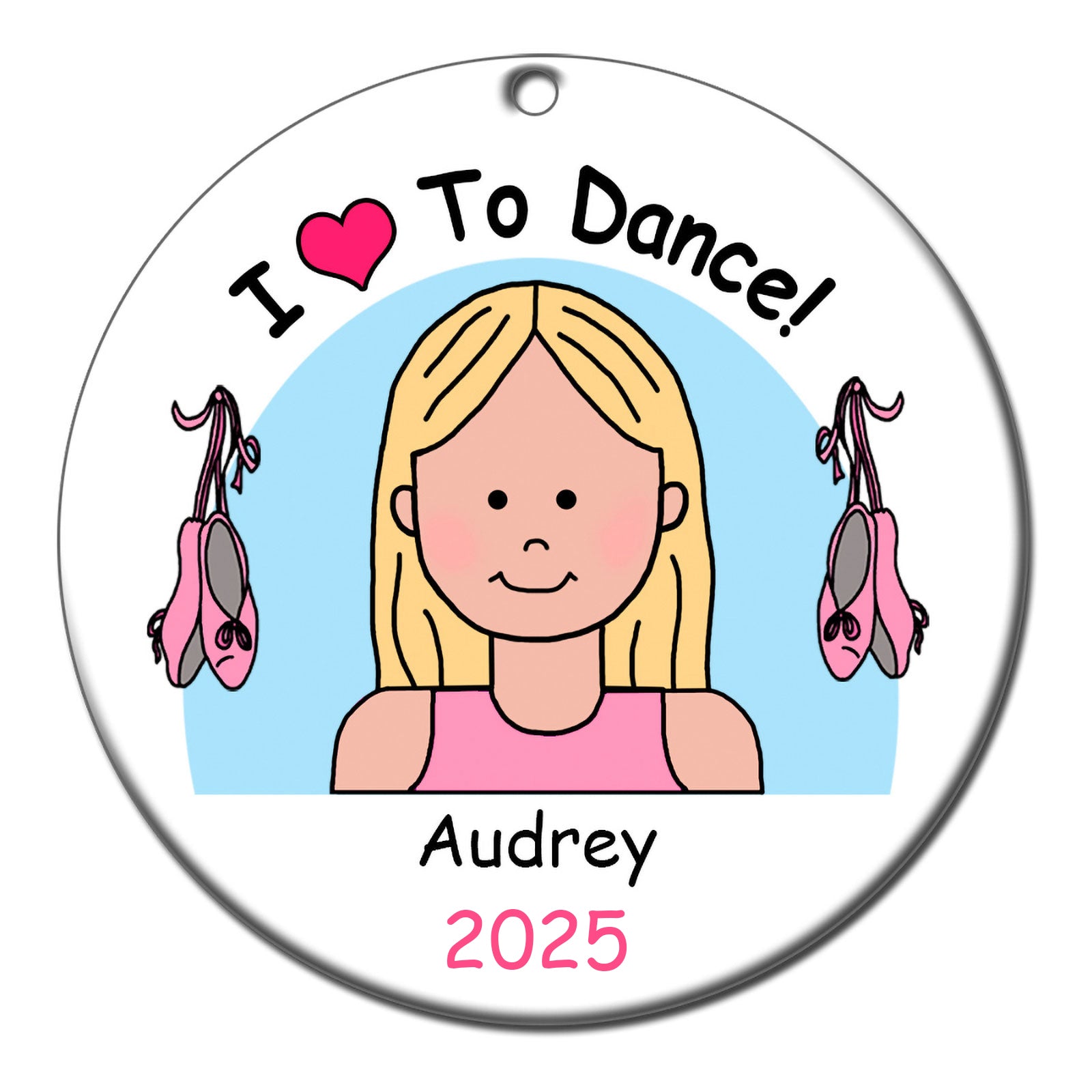 Ballet or Dance Kid Personalized Christmas Ornament