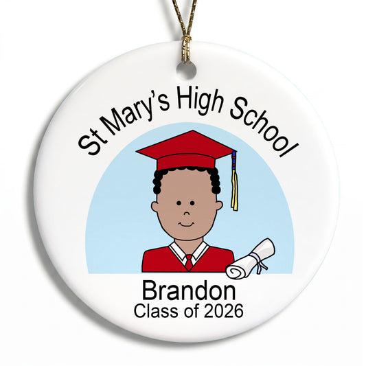Graduation Personalized Christmas Ornament - Boy or Man