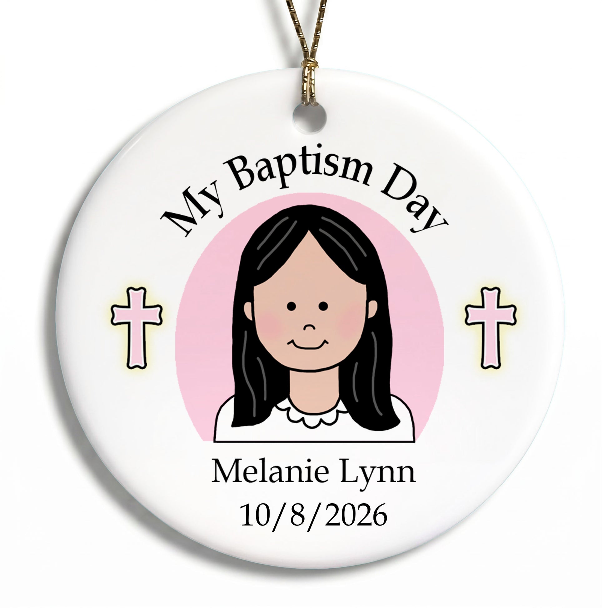Baptism Ornament - Older Girl