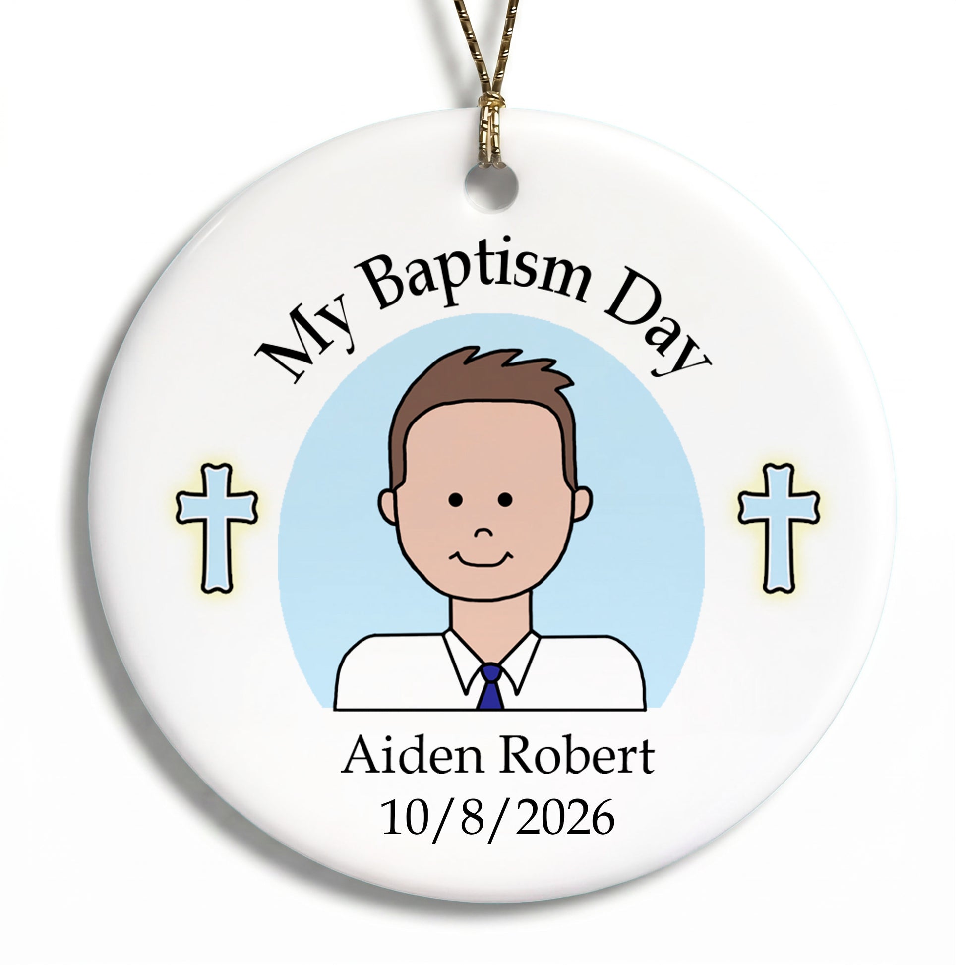 Baptism Ornament - Older Boy