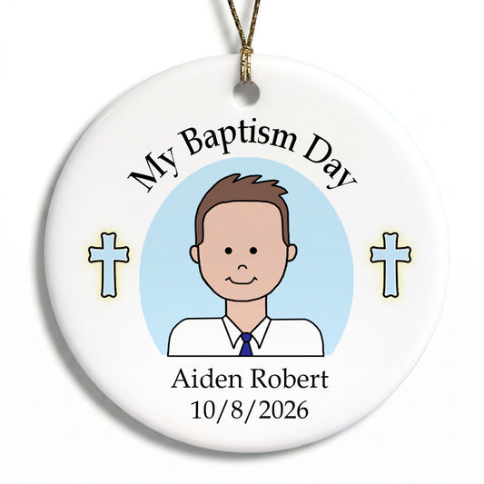 Baptism Ornament - Older Boy