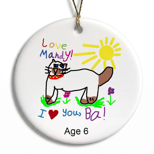 Christmas Ornament Featuring Your Child's Art