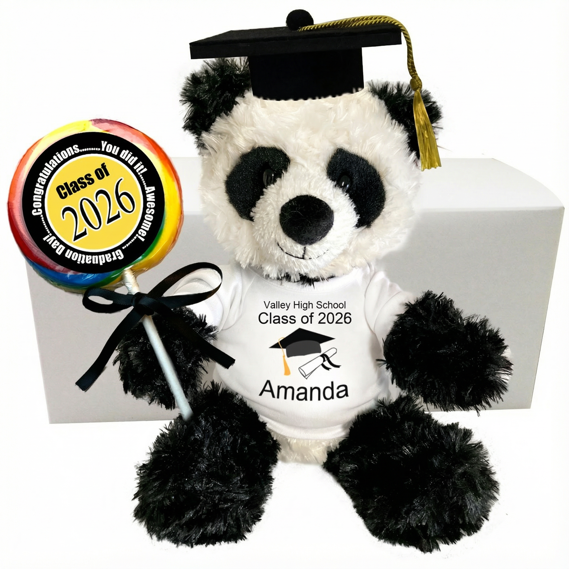 Graduation Panda Personalized Gift Set - 12" Tubbie Wubbie Panda, Class of 2026