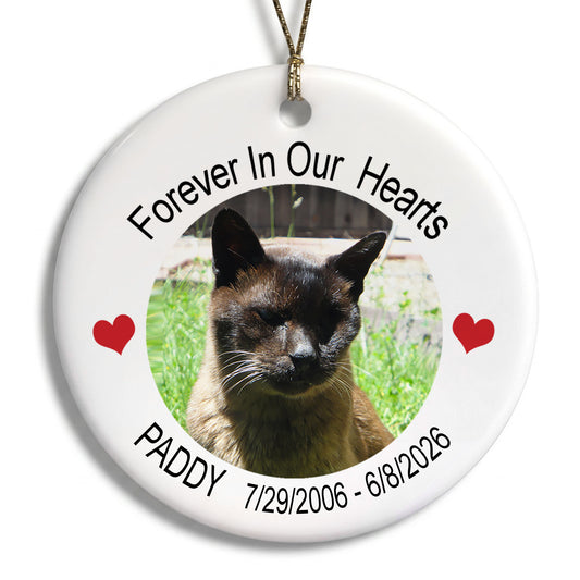 Pet Memorial Photo Personalized Christmas Ornament