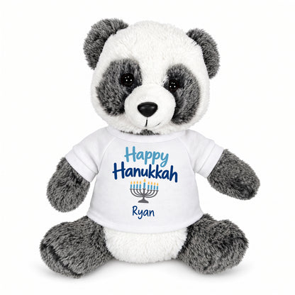 Personalized Hanukkah Stuffed Panda - 11 Inch Plush Ping Panda