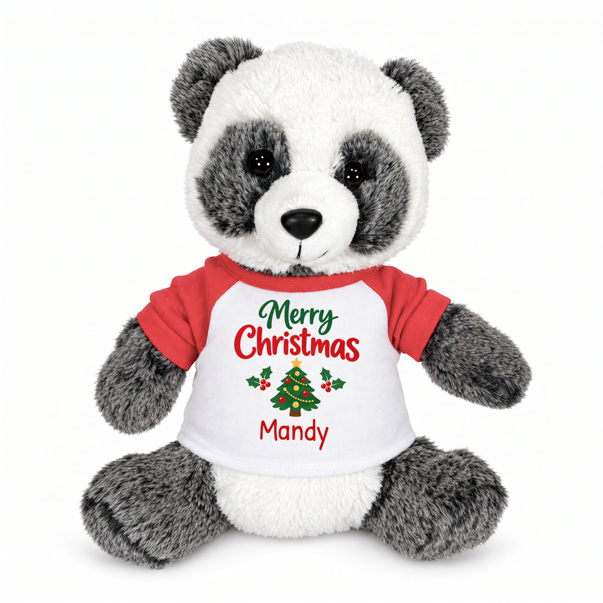 Personalized Christmas Stuffed Panda - 11 Inch Plush Ping Panda