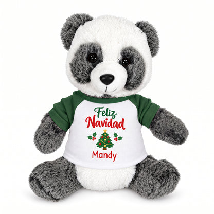 Personalized Christmas Stuffed Panda - 11 Inch Plush Ping Panda