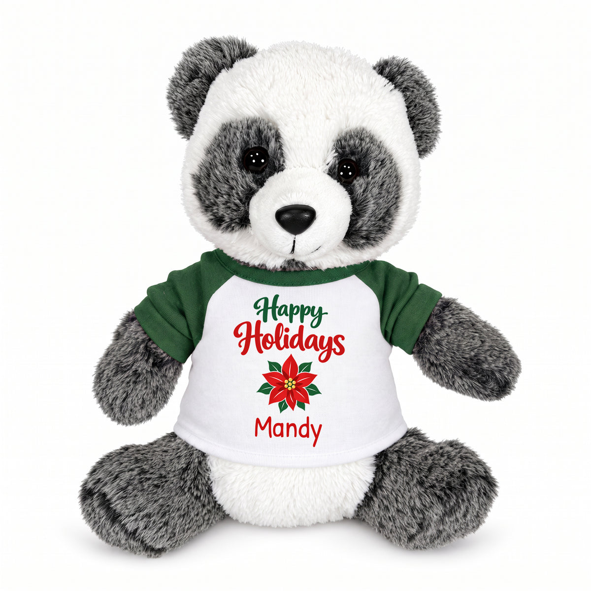Personalized Christmas Stuffed Panda - 11 Inch Plush Ping Panda