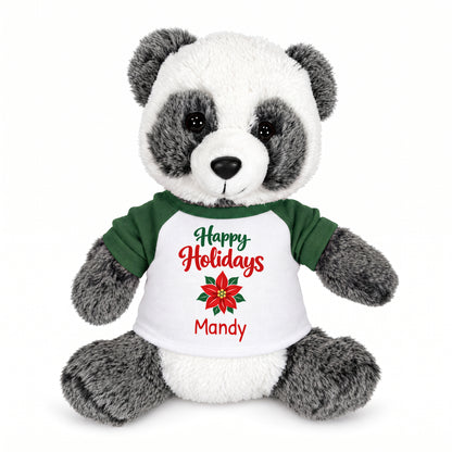 Personalized Christmas Stuffed Panda - 11 Inch Plush Ping Panda