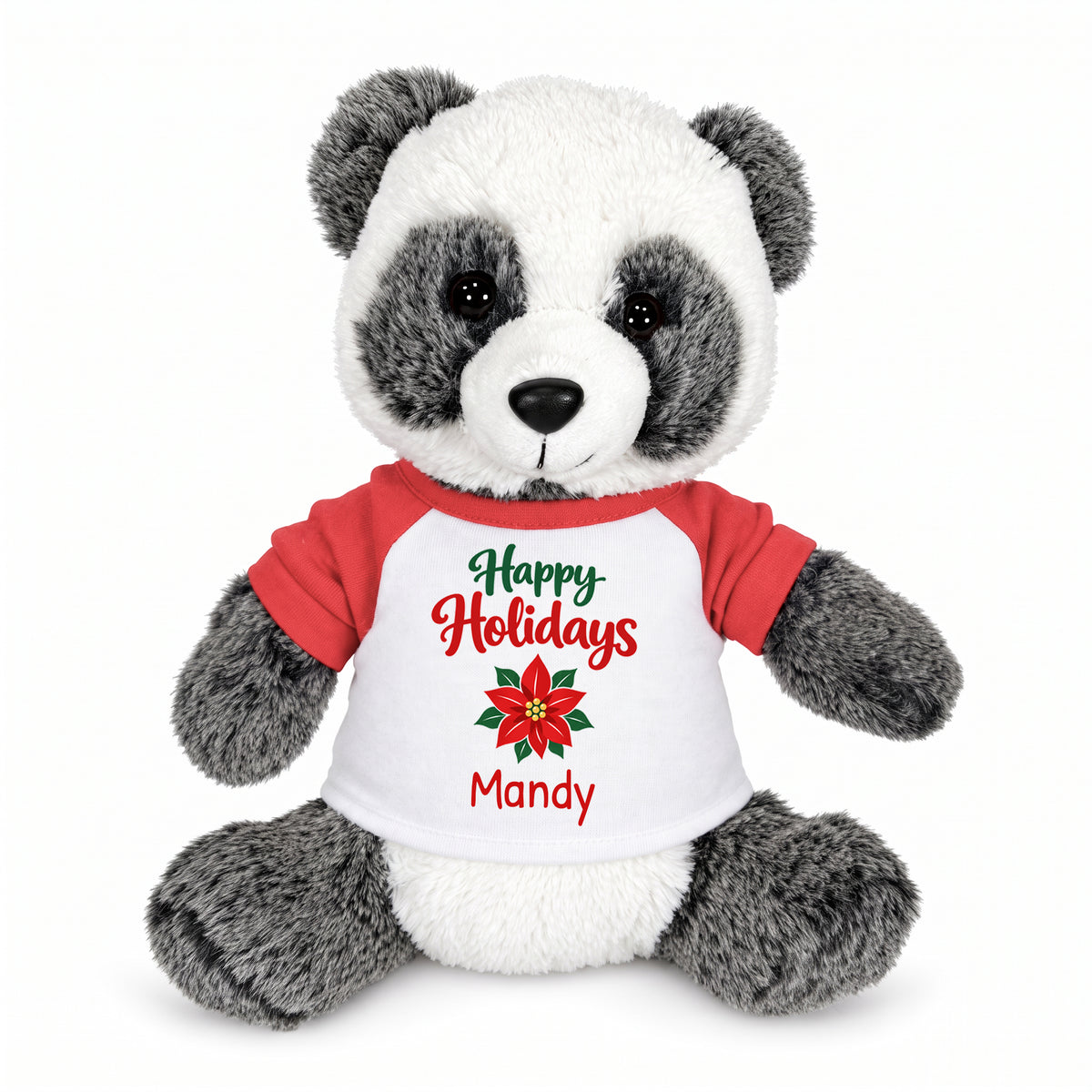 Personalized Christmas Stuffed Panda - 11 Inch Plush Ping Panda