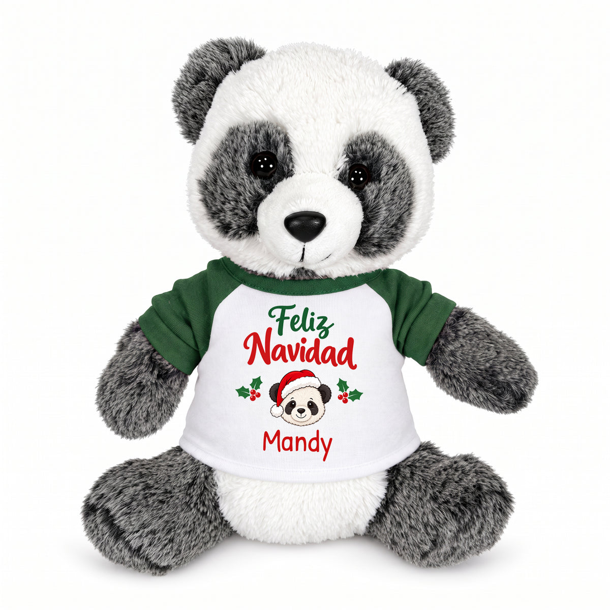 Personalized Christmas Stuffed Panda - 11 Inch Plush Ping Panda