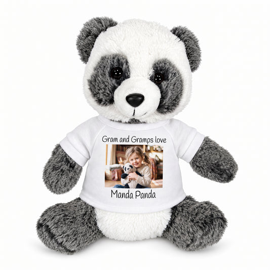 Personalized Stuffed Panda Bear - 11 inch Aurora Plush Ping Panda with Photo and/or Text
