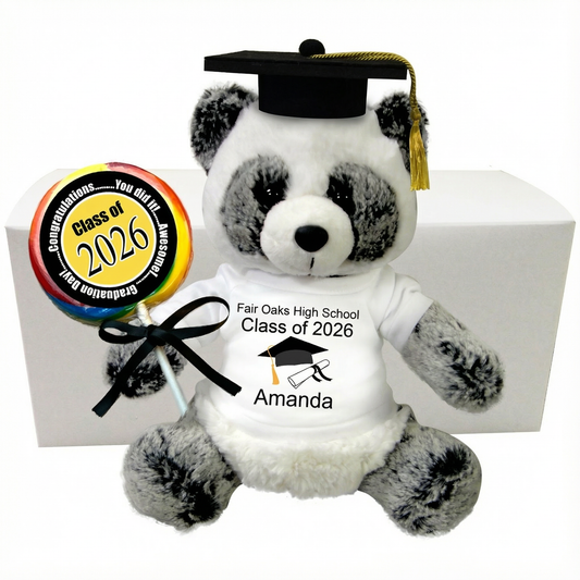 Graduation Panda Personalized Gift Set - 11" Ping Panda, Class of 2026