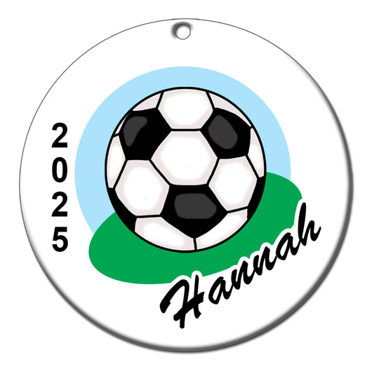 Soccer Ball Personalized Christmas Ornament