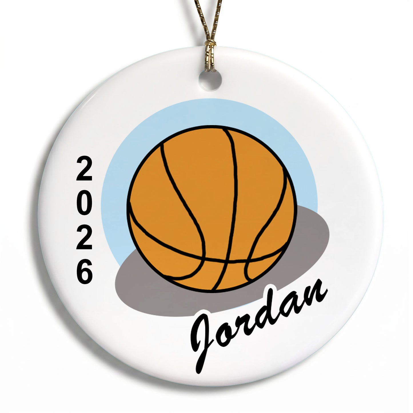 Basketball Personalized Christmas Ornament