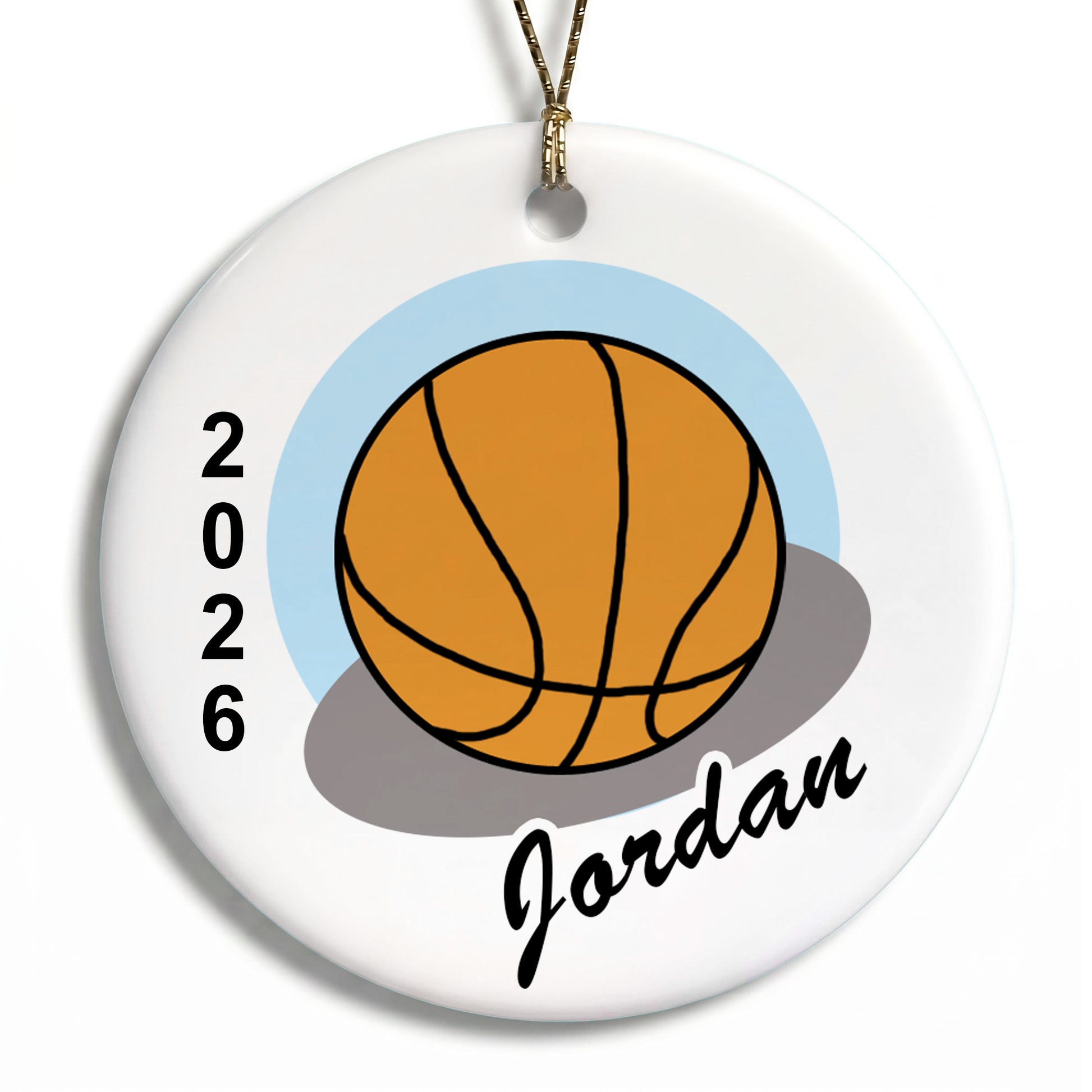Basketball Personalized Christmas Ornament