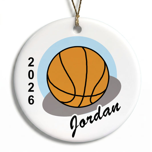 Basketball Personalized Christmas Ornament