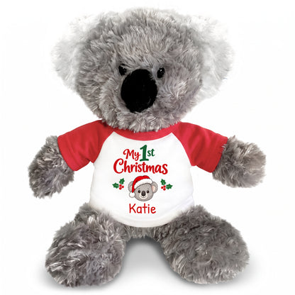 Personalized Christmas Stuffed Koala - 12 Inch Plush Tubbie Wubbies Koala
