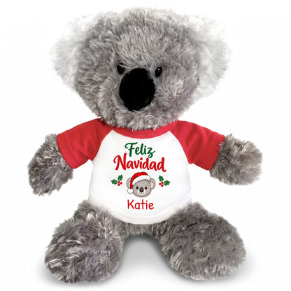 Personalized Christmas Stuffed Koala - 12 Inch Plush Tubbie Wubbies Koala
