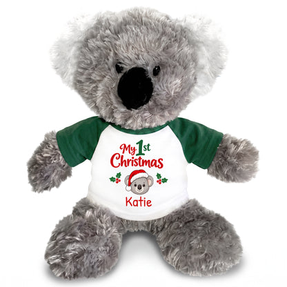 Personalized Christmas Stuffed Koala - 12 Inch Plush Tubbie Wubbies Koala