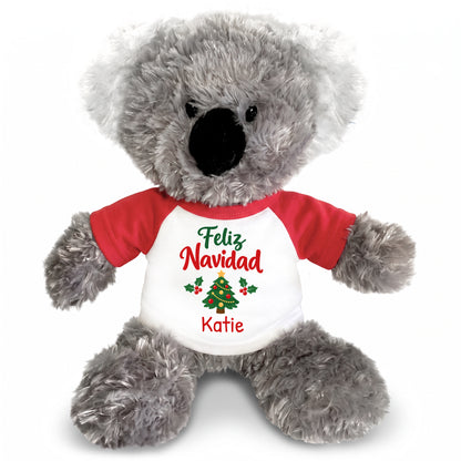 Personalized Christmas Stuffed Koala - 12 Inch Plush Tubbie Wubbies Koala