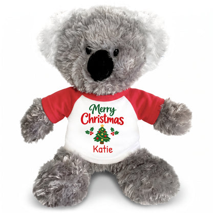 Personalized Christmas Stuffed Koala - 12 Inch Plush Tubbie Wubbies Koala