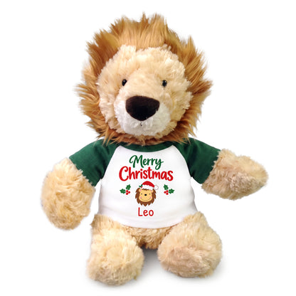 Personalized Christmas Stuffed Lion - 12 Inch Plush Tubbie Wubbies Lion