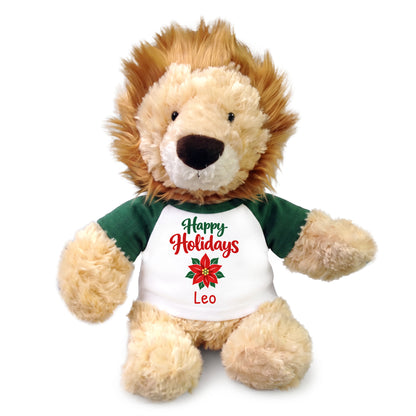Personalized Christmas Stuffed Lion - 12 Inch Plush Tubbie Wubbies Lion