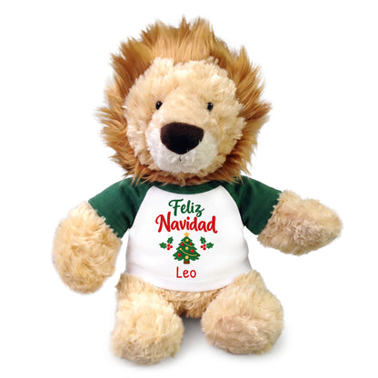 Personalized Christmas Stuffed Lion - 12 Inch Plush Tubbie Wubbies Lion