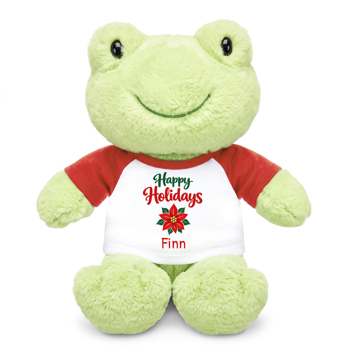 Personalized Christmas Stuffed Frog - 12 Inch Plush Tumbletoes Frog