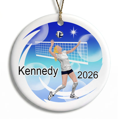 Volleyball Dreams Christmas Ornament - Blonde Hair