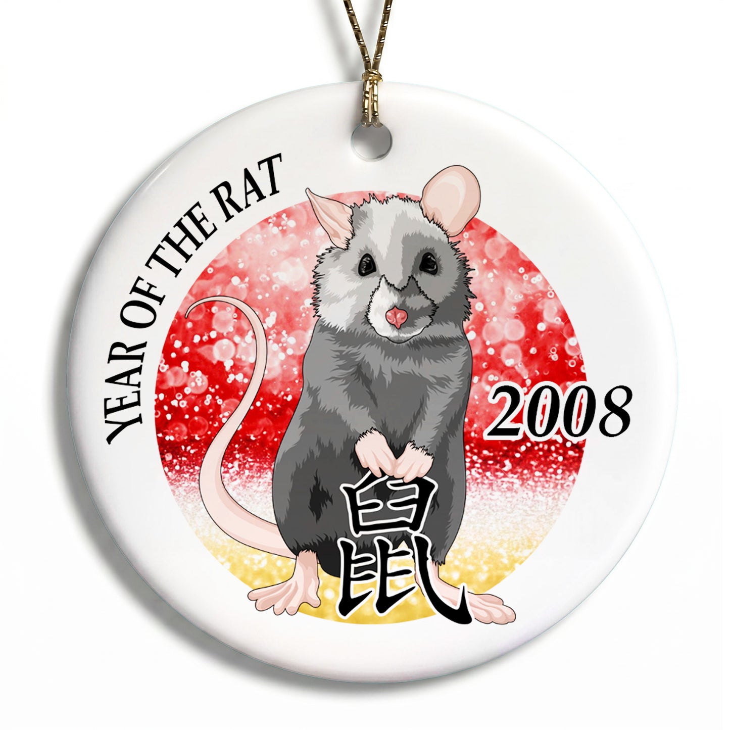 Chinese Zodiac Year of the Rat Ornament  - 2008