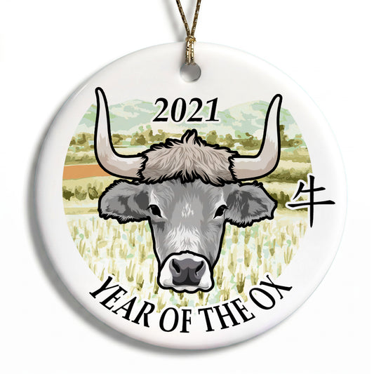 Chinese Zodiac Year of the Ox Ornament - 2021