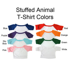 Shirt colors for personalized ice hockey teddy bear