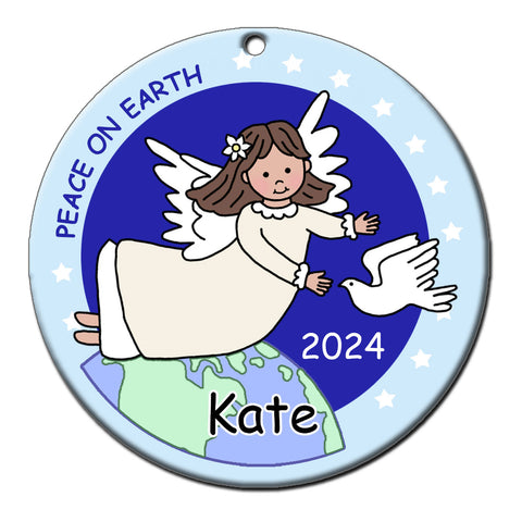 Angel Personalized Christmas Ornament - Dove