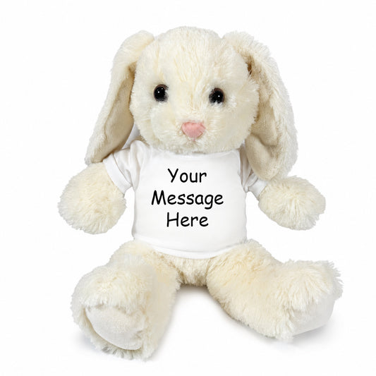 Personalized Stuffed Bunny Rabbit, White, 13 Inches