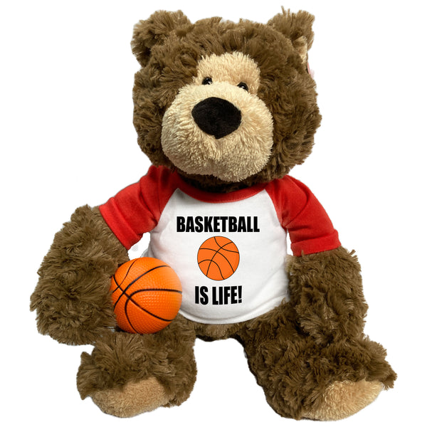 Personalized Basketball Teddy Bear - 14" Bear Hugs
