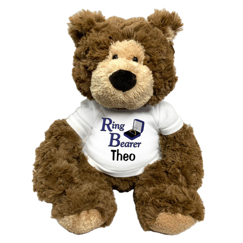 Ring Bearer Teddy Bear -  Personalized 14" Bear Hugs