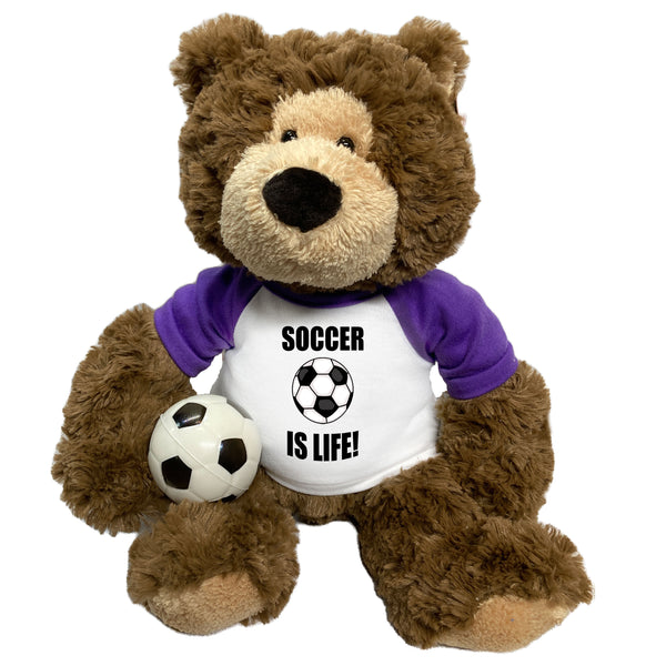Personalized Soccer Teddy Bear - 14" Bear Hugs