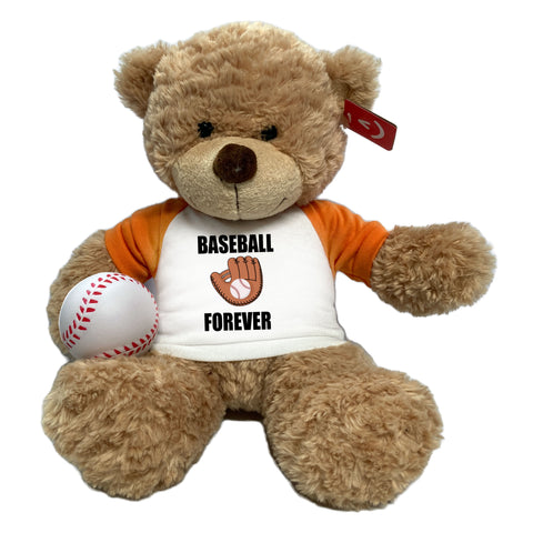Personalized Baseball Teddy Bear - 13" Bonny Bear