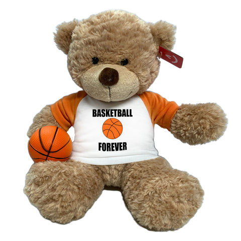 Personalized Basketball Teddy Bear - 13" Bonny Bear