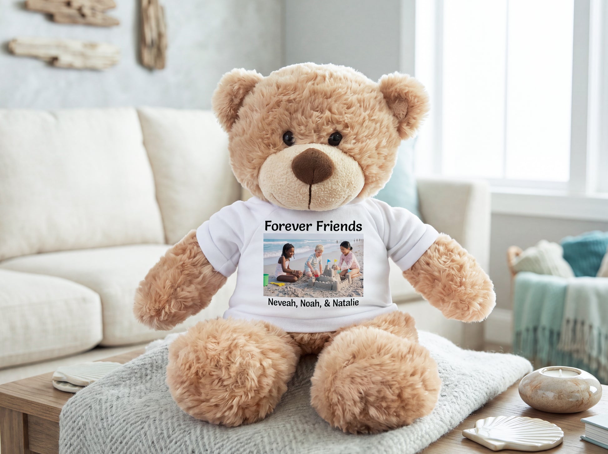 Personalized Teddy Bear - 13" Bonny Bear with Your custom Photo and/or Text